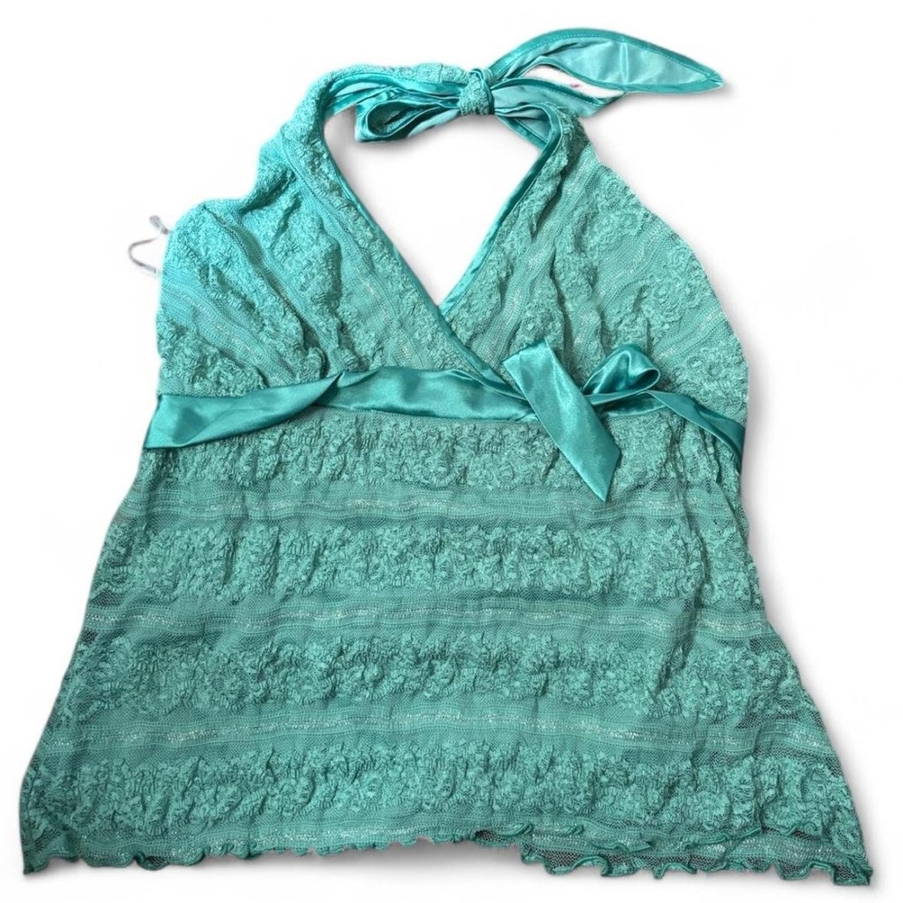 🐚Turquoise Lace Halter Top🐚